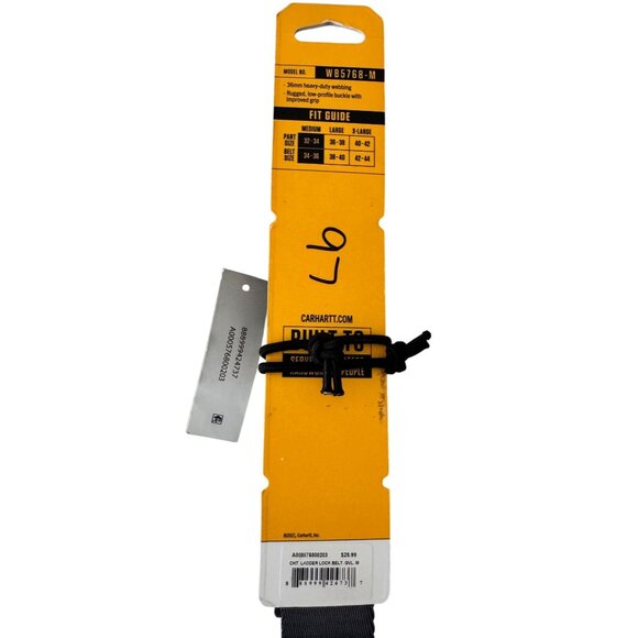 Carhartt Nylon Lock Ladder Medium 34/36 Webbing Belt NWT Black - Picture 6 of 10